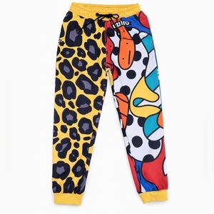 Freshhoods By Britto "New Day" Colorblock Print Sweatpants - Size M